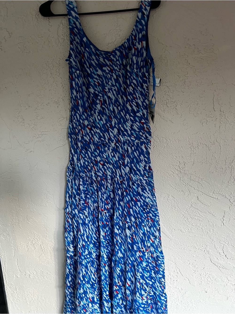 Sleeveless Blue Printed Maxi Dress new Nine West